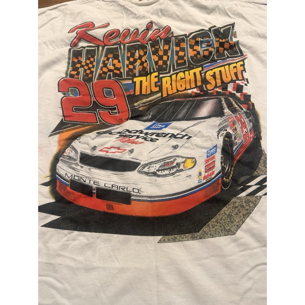 Vintage Y2K Kevin Harvick NASCAR GM Goodwrench The Right Stuff T-shirt Mens 2XL - Picture 2 of 9